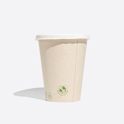 12oz Beverage Cup + Straw Lid (50 pieces per pack)
